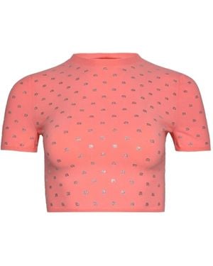 Alexander Wang Logo-Embellished T-Shirt - Pink