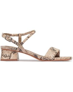Bernardo Josei Snakeskin-Effect Sandals - Natural