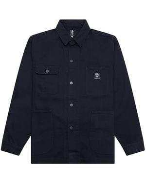 South2 West8 Button-Up Jacket - Blue