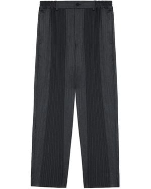 Comme des Garçons Pinstripe Panel Pants - Gray