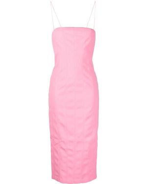 Misha Robe Mi-Longue Irisa À Design Sans Manches - Rose