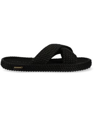 Bohonomad Rope Crossover-Strap Espadrilles - Black