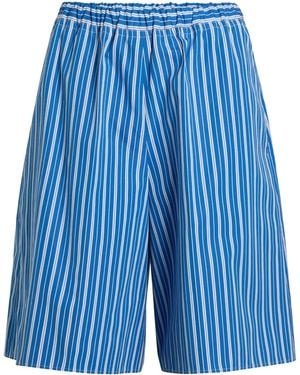 Patou Striped Longline Shorts - Blue
