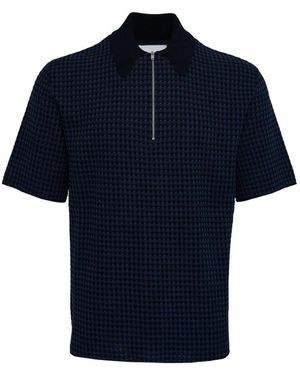 Jil Sander Half-Zip Polo Shirt - Blue