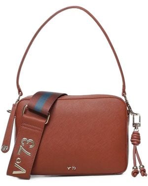 V73 Logo-Strap Knotted Tote Bag - Brown