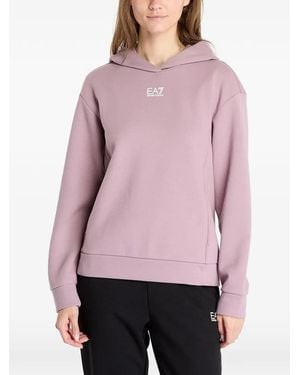 EA7 Sudadera Con Capucha Y Logo - Rosa