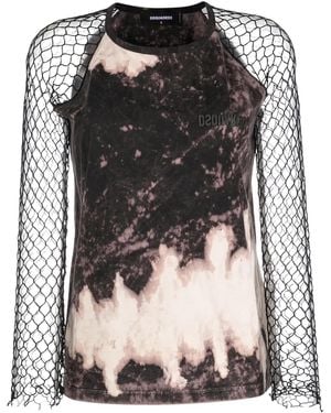 DSquared² Top Con Stampa - Nero