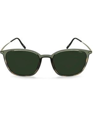Silhouette Sequoia Marbled-Effect Square-Frame Sunglasses - Green