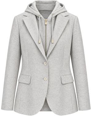 Eleventy Hooded Layered Jacket - Gray