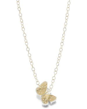Tanya Farah Butterfly Diamond Necklace - Metallic