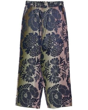 Biyan Jacquard Trousers - Blue