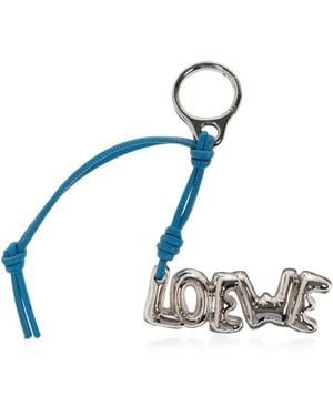 Loewe Blown Schlüsselanhänger Mit Logo - Weiß