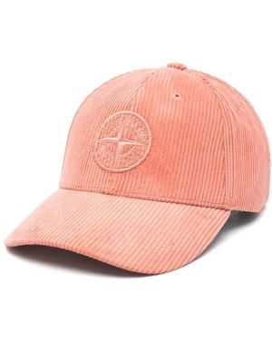 Stone Island Cotton Corduroy Baseball Cap - Pink