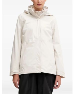 Jack Wolfskin Rotwand Hooded Zip-Fastening Performance Jacket - White