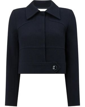 Jane Jacke mit Kontrasteinsätzen - Blau