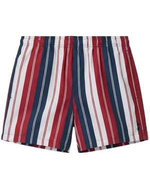 Ron Dorff Striped Swim Shorts - Red