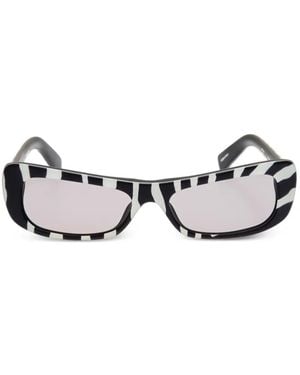 Jacquemus Capri Zebra-Print Sunglasses - White