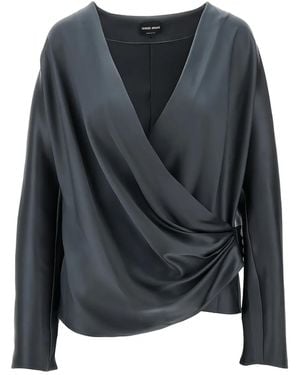 Giorgio Armani Drapierte Bluse - Schwarz