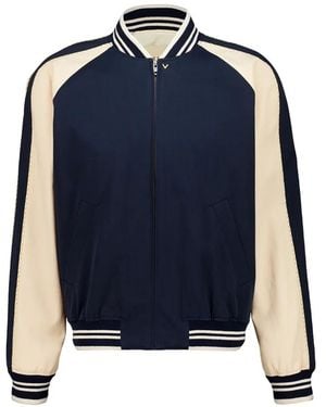 Valentino Garavani Vlogo Contrast-Sleeve Jacket - Blue