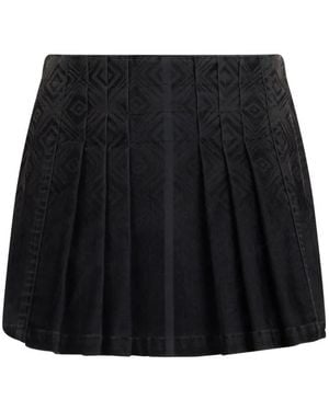 Alberta Ferretti Minirock Mit Rauten-Print - Schwarz