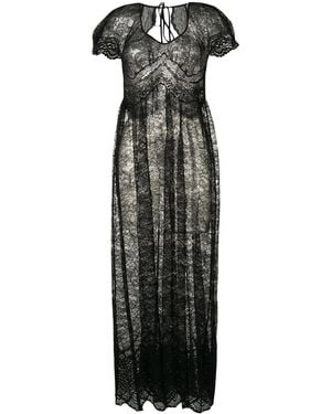 Rabanne Lace Maxi Dress - Black