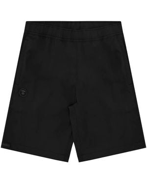 Aape By A Bathing Ape Moonface Logo-Patch Shorts - Black