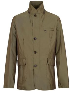 Moorer Button-Front Pocket Jacket - Green