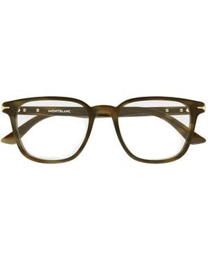 Montblanc Brille Mit Eckigem Gestell - Schwarz