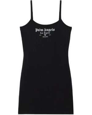 Palm Angels Milan La Logo-Detail Mini Dress - Black
