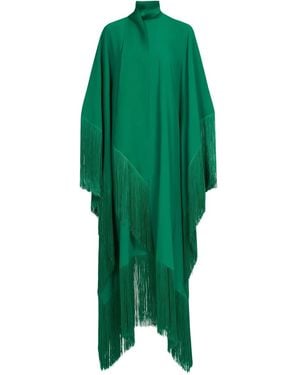 ‎Taller Marmo Mrs. Ross Fringed High-Neck Asymmetric Dress - Green