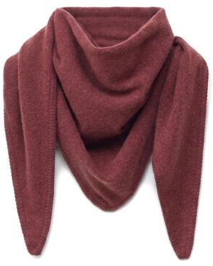 Not Shy Éléonore Fine-Knit Triangular Scarf - Red