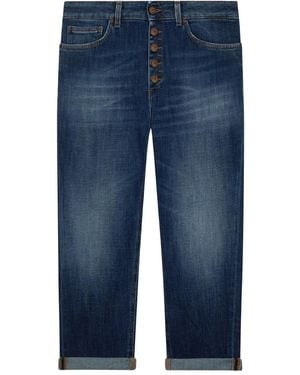 Dondup Buttoned Cuffed Jeans - Blue