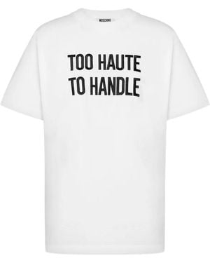 Moschino Lettering-Print Cotton T-Shirt - White