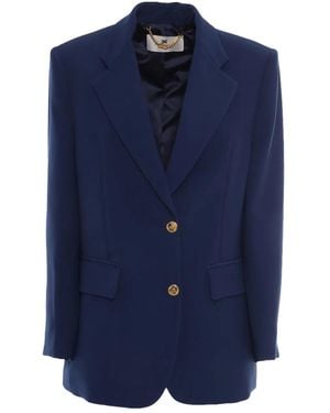 Elisabetta Franchi Button-Closure Blazer - Blue
