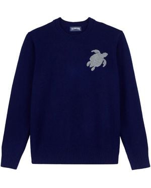 Vilebrequin Rayol Intarsia-Logo Jumper - Blue