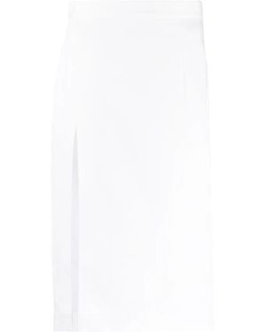 DSquared² Slit-Detail High-Waisted Skirt - White