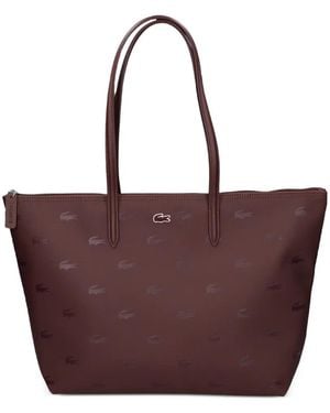 Lacoste Borsa A Spalla Grande Con Stampa - Viola