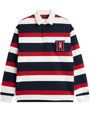 Tommy Hilfiger Striped Polo Shirt - White