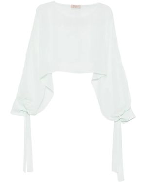 Twinset Tie-Sleeve Knitwear - White