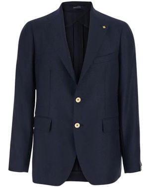 Tagliatore Single-Breasted Blazer - Blue