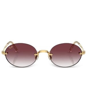 Ray-Ban Rimless Geometric-Frame Sunglasses - Pink