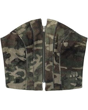 MISBHV Camo Corset Top - Green
