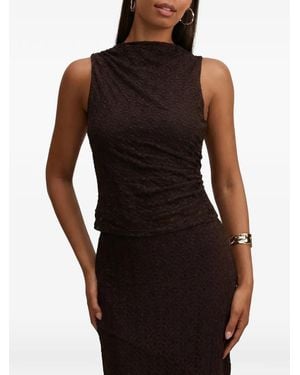 EVER NEW Tahlia Textured Lace Tank Top - Black
