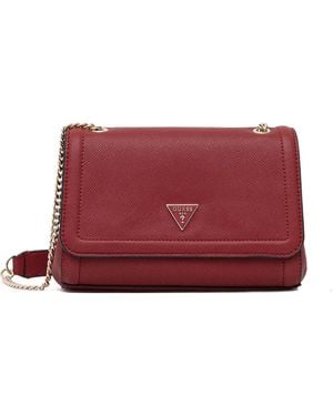 Guess Noelle Saffiano Mini Crossbody - Red