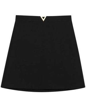 Valentino Garavani Crepe Couture Short Skirt - Black