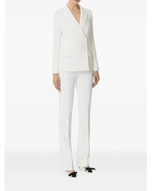 Elisabetta Franchi Double-Breasted Crepe Suit - White