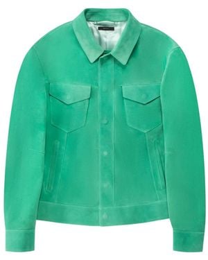 Tom Ford Western Suede Jacket - Green