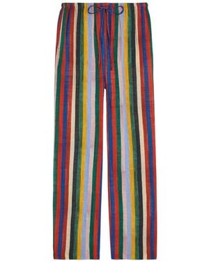 STAUD Artist Stripe Drawstring Pants - White