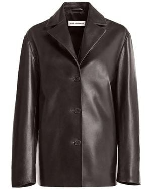 Nour Hammour Opus Leather Jacket - Black