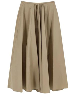 Aspesi Gathered Midi Skirt - Natural